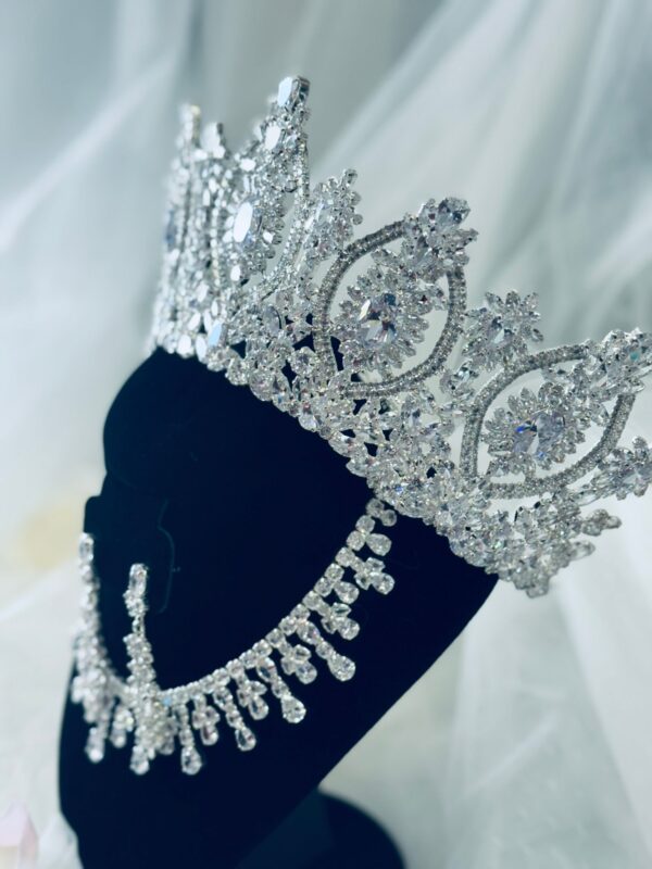 Zirconia Silver Tiara Set - Imagen 11
