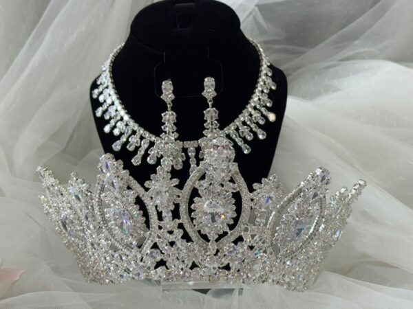Zirconia Silver Tiara Set - Imagen 9