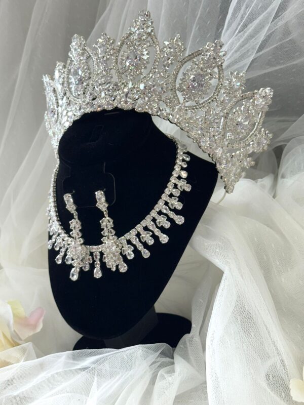 Zirconia Silver Tiara Set - Imagen 8