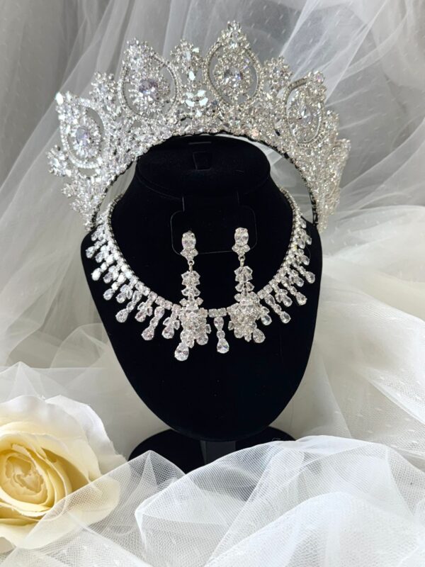 Zirconia Silver Tiara Set - Imagen 7