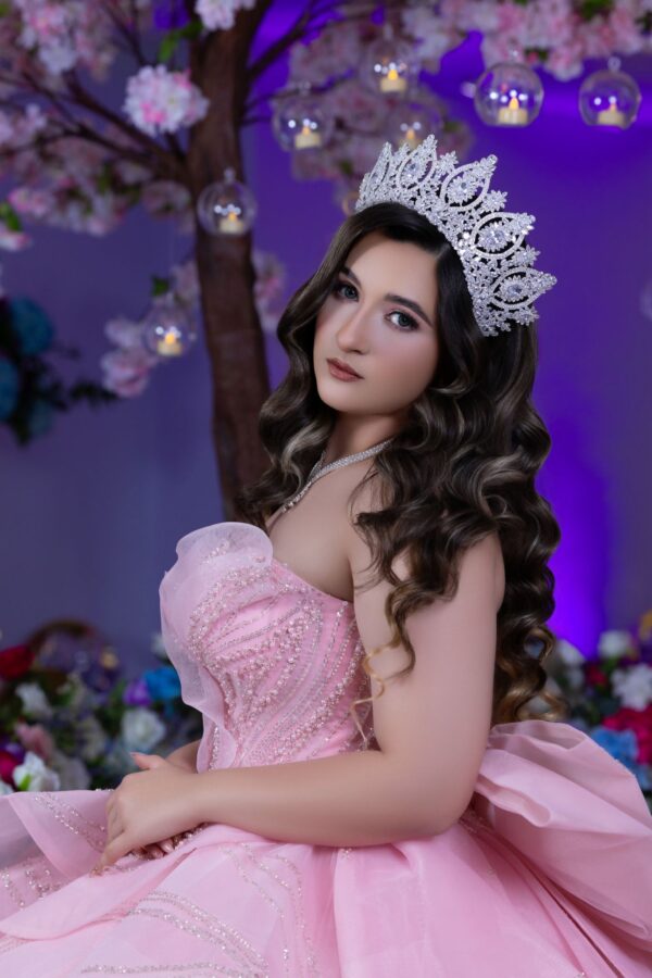 Zirconia Silver Tiara Set - Imagen 4